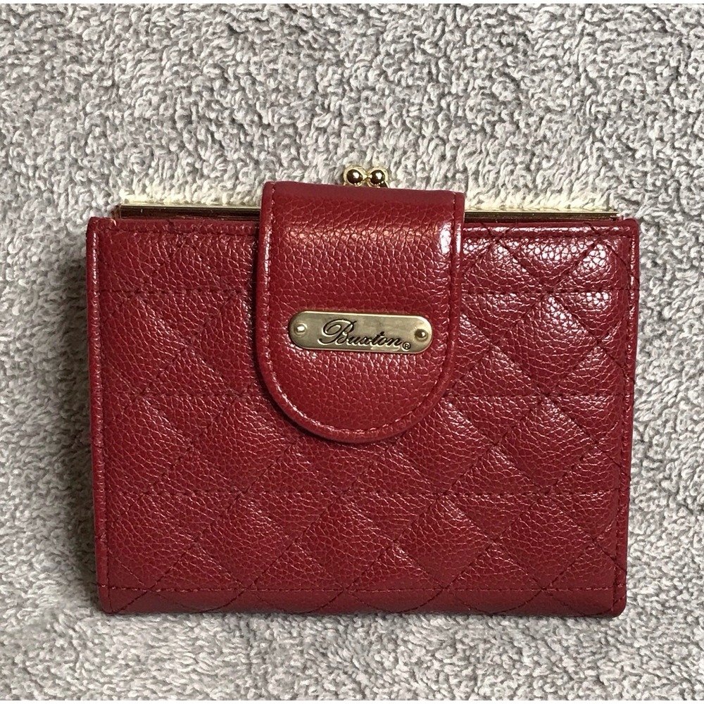 Buxton Red‎ Faux Leather Wallet With Coin Purse